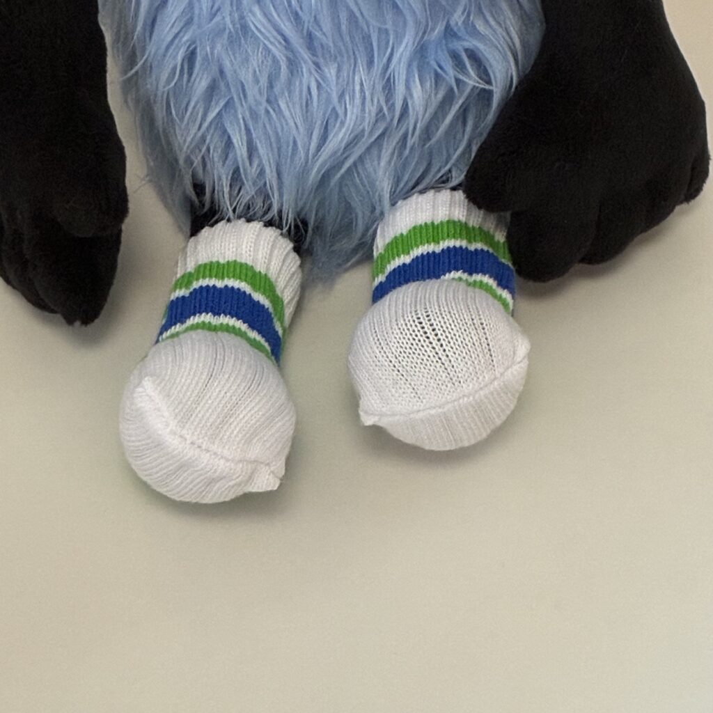 記事執筆者が購入したスンスンのぬいぐるみとパピコセーター